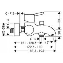 Смеситель Hansgrohe Talis S 32420000 для ванны с душем