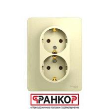 Schneider Electric Glossa Розетка дв. 2К+3. 16А-250В в сборе беж (1) GSL000224