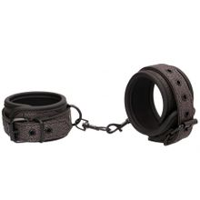 Серые наручники Elegant Hand Cuffs на карабинах (204201)