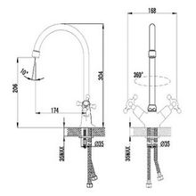 Смеситель SMARTsant Классик нью SM180007AA_R для кухонной мойки