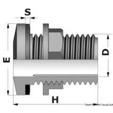 Osculati Hose connector w nut 3 4, 52.197.02