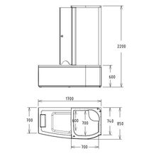 Акриловая ванна Gemy G8040 C R