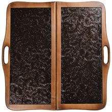 Нарды кожаные "Цветок" большие с ручкой