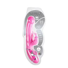 Dream Toys Розовый вибромассажёр типа rabbit из силикона PURRFECT SILICONE 7INCH - 18 см. (розовый)