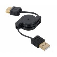 Кабель удлинитель USB 2.0 Am=>Af - 0.75 м, на рулетке, Konoos (KCR-USB2-AMAF-0.75)