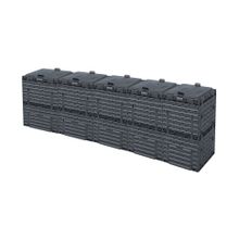 PITECO Компостер садовый 1500л Piteco с крышкой K1130, K1030 чёрный (из 5-и мест)