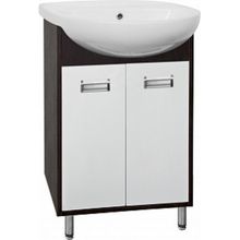 Тумба с раковиной Style Line Эко Стиль W №9 55 белая, венге