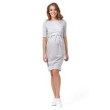 Платье Инес для беременных и кормящих, цвет серый меланж (ss17)