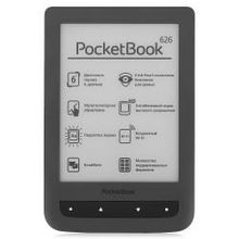 электронная книга PocketBook 626 6, E-ink Pearl HD, 758x1024, 4Gb, 1000MHz, сенсор, подсветка, Wi-Fi, grey, серая