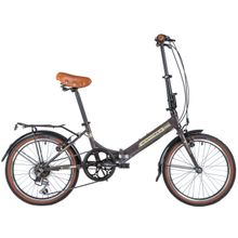 Велосипед 20" NOVATRACK Aurora 6-spd 2020 (коричневый)