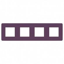 Рамка 4 поста UNICA STUDIO, лиловый |  код. NU280815 |  Schneider Electric