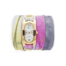 La Mer Collections Soho Pastel Watercolor White-Gold