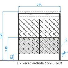 Тумба с раковиной Style Line Агат 76 белая, венге