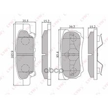Колодки Тормозные Дисковые | Зад | LYNXauto арт. BD5505