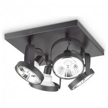 Ideal Lux Спот Ideal Lux Glim GLIM PL4 SQUARE NERO ID - 490168