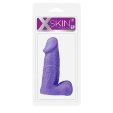 Dream Toys Фиолетовый реалистичный массажёр XSKIN 5 PVC DONG - 13 см.