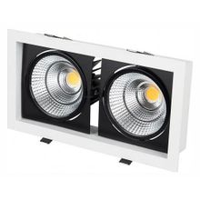 Arlight Встраиваемый светильник Arlight CL-KARDAN-S283x152-2x25W Day4000 (WH-BK, 30 deg) 027924 ID - 448780