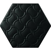 Керамогранит Tonalite Examatt Nero Esagona Decoro Relief Matt 17.1x15 см