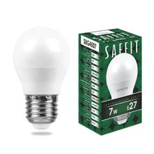 Saffit Лампа светодиодная Saffit E27 7W 6400K Шар Матовая SBG4507 55124 ID - 235153