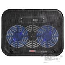 Buro Подставка для ноутбука 14"338x255x22mm 1xUSB 2x 140mmFAN 480г металлическая сетка пластик черный BU-LCP140-B214H