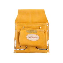 Сумка поясная для инструментов, кожаная Stayer Professional 38515 (8 карманов, 2 скобы)
