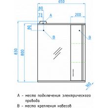 Зеркало-шкаф Style Line Эко Стандарт Панда 65 С белый