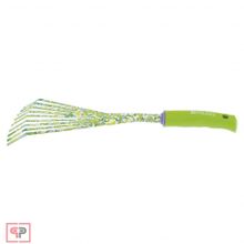 PALISAD Грабли веерные 9-зубые, 75 x 385 мм, стальные, пластиковая рукоятка, Flower Green Palisad