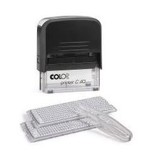 штамп самонаборный Colop Printer, 59x23 мм, 6 строк без рамки, 4 строки с рамкой, 2 кассы C40-SET F