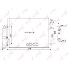 Радиатор Кондиционера С Осушителем LYNXauto арт. RC0416