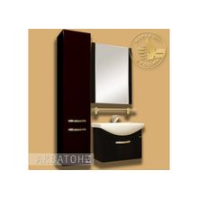 Акватон Мебель для ванной Ария 65 (черный глянец) - Раковина Лагуна 65 см