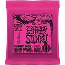 P02623 Super Slinkу Комплект cтрун для 7-струнной электрогитары, никель, 9-52, Ernie Ball