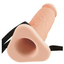 Pipedream Телесный реалистичный фаллоимитатор с полостью Silicone Hollow Extension - 20 см.