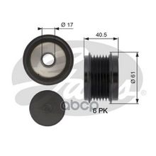 Механизм Свободного Хода Генератора Audi A1,A3,A4,A5,A6,A7,Q3,Q5,Tt,Skoda Kodiaq,Octavia,Superb,Vw Amarok,Arteon,Beetle,Golf,Multivan,Passat,Polo,Scirocco,Sharan,Tiguan,Touran,Transporter Gates арт. OAP7103