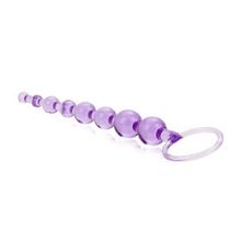 Фиолетовая анальная цепочка First Time Love Beads - 21 см. Фиолетовый