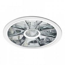 TL10-01 2*E27, встраиваемый светильник, Ø258, отражатель и растр - зеркальный алюминий, цвет рамки  |  код. 00757 |  Technolux