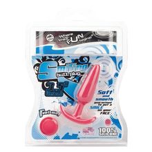 NMC Розовая анальная пробка из силикона SMILING BUTT PLUG - 8,9 см.