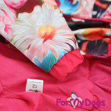 Дождевик для собак ForMyDogs Цветы розовый для девочек 289SS-2018 F
