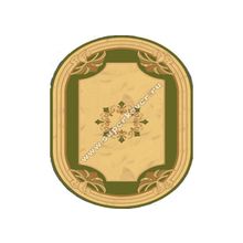 Турецкий ковер Карвинг медальон зеленый овал, 2 x 3.5
