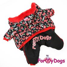 Тёплый комбинезон для собак девочек ForMyDogs, шёлковый подклад FW459-2017 F