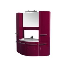 Aquanet Мебель для ванной Римини 85 с 2 пеналами (бордо) - Набор мебели стандартный (зеркало, раковина-столешница, светильник, тумба, 2 пенала)