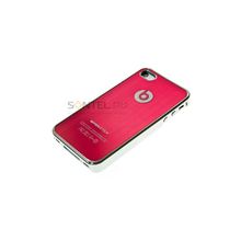 Задняя накладка алюмин Monster Beats для iPhone 4S Red 00019356