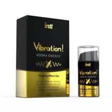 INTT Жидкий интимный гель с эффектом вибрации Vibration! Vodka Energy - 15 мл.