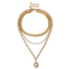 Многослойное колье под золото (арт. 81150-4)