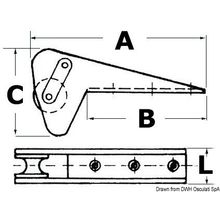 Osculati Роульс для якорей типа Брюса Trefoil®, 01.343.10