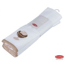 Махровое полотенце в упаковке 40x60*2 "CANDY", светло-коричневый белый, 100% Хлопок