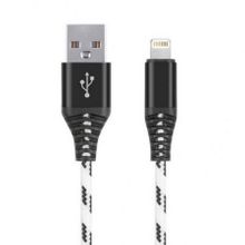 Кабель USB 2.0 Am=>Apple 8 pin Lightning, 3.0 м, нейлон, белый, коробка, Smartbuy (iK-530cm-2-k)
