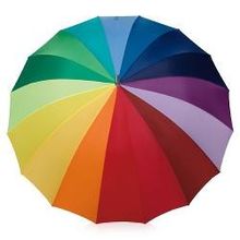 Зонт женский Doppler 71530 R Радуга трость, механика, 16 спиц, диаметр купола 132 см