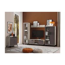 Сильва Марсель гостиная комплектация 1 Дуб Крафт серый Софт графит