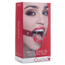  Расширяющий кляп Ring Gag XL с красными ремешками