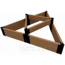 Песочница из досок ДПК 1,5х1,5 м высота 30 см